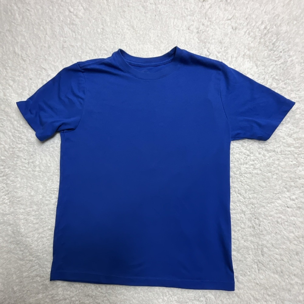 Wonder Nation Boys Blue Basic Short Sleeve Crew Neck T-Shirt L (10-12)